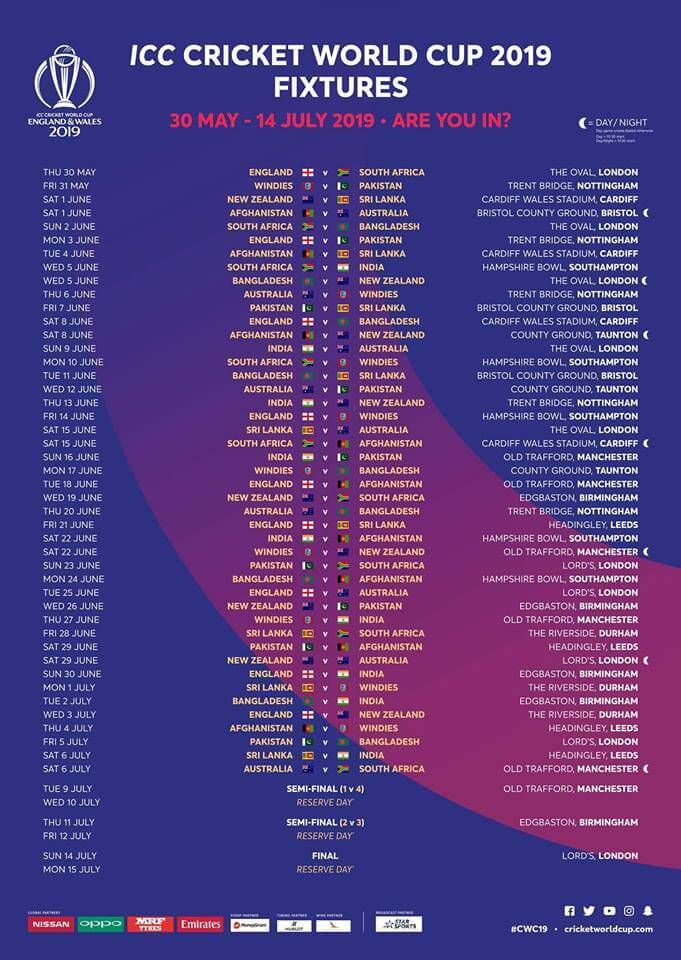 international cricket calendar